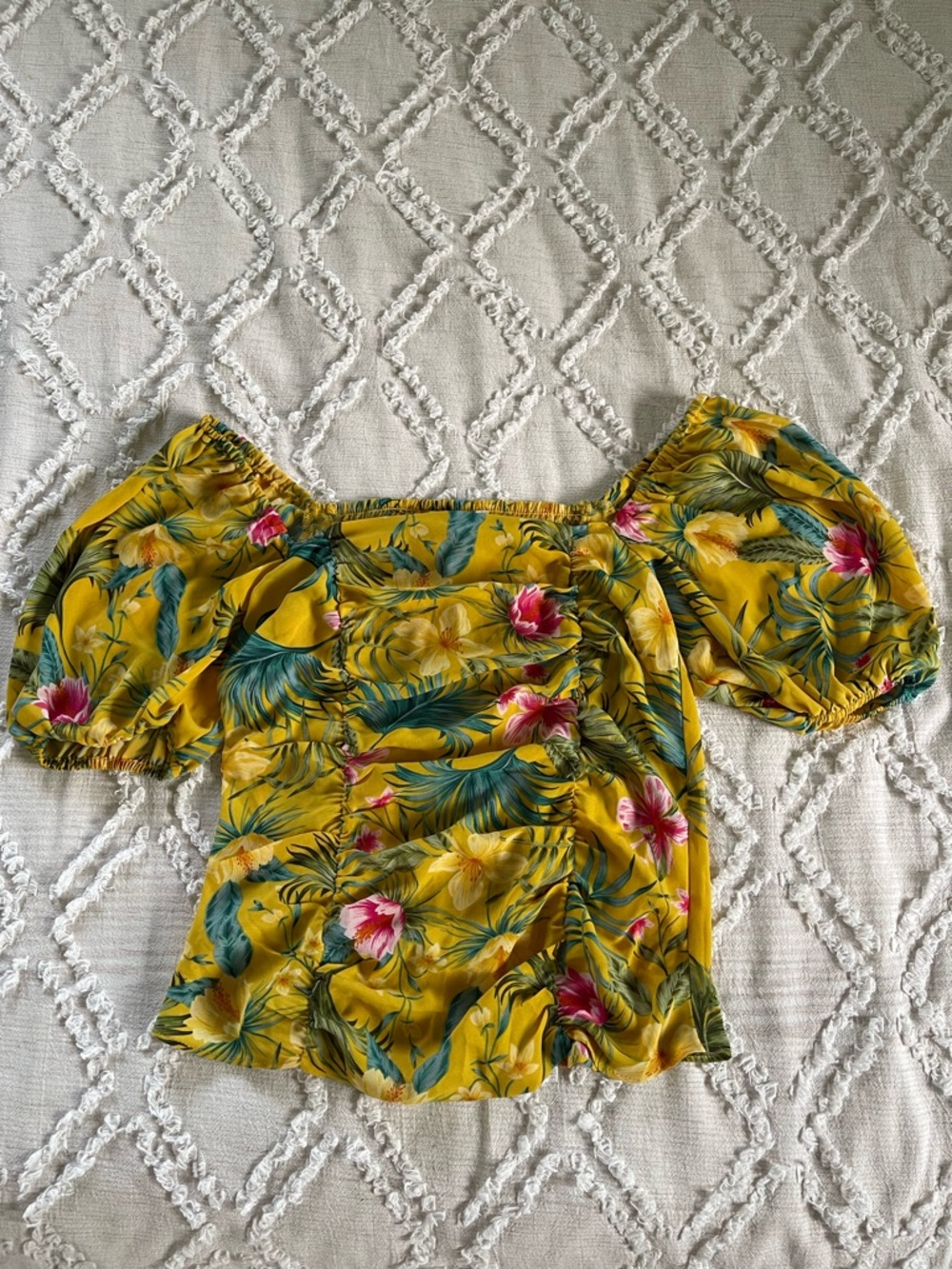 Rose & Olive Yellow Floral Blouse